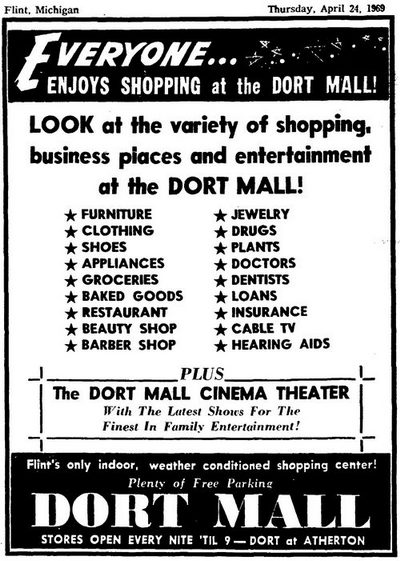 Dort Mall - 1969 AD FOR MALL (newer photo)